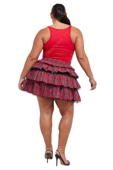 Crazy Chick Adult Red Tartan Skirt
