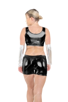 Crazy Chick Adult Shiny Metallic Silver Arm Warmer