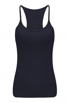 Crazy Chick Adult Microfibre Black Vest Top