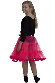 Crazy Chick Girls 2 Layers Pink Petticoat Tutu Skirt (18 Inches Long)