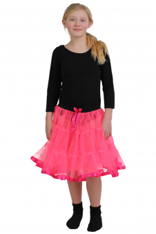 Crazy Chick Girls 2 Layers Pink Petticoat Tutu Skirt (18 Inches Long)