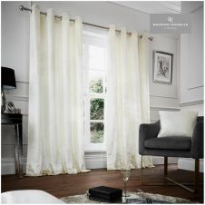 CRUSHED VELVET CURTAIN 66X72 CREAM
