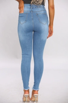 Denim Blue Ripped Skinny Jeans