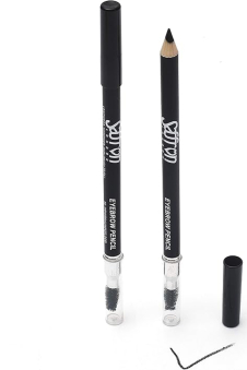 Eyebrow Pencil With Brush Black - Pack of 12 Pcs (Price per Pencil)