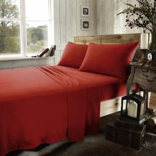 FLANNEL PLAIN PILLOWS RED (NEW)