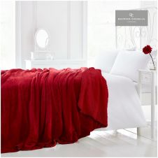 Flannel Sherpa Throw Red