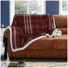 Flannel Throw Wiltshire Red