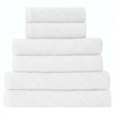 GEO TOWEL HAND TOWEL WHITE