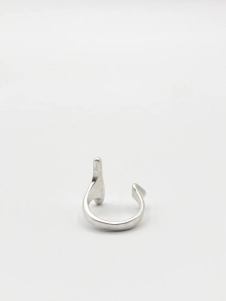 Geometric Cut Ring In Silver