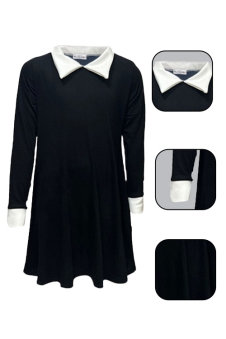 Wickedfun Gothic School Girl Plain Swing Fancy Dress Costume