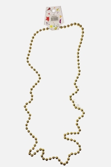 Wickedfun Gold Plastic Beads Necklaces (Approx 48 Inches)