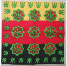 Green Leaf Black-Yellow-Red Bandana