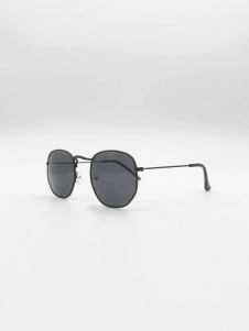 Hexagon Aviator Sunglasses in Black