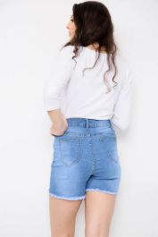 High waisted ladies Light blue shorts