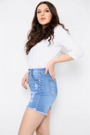 High waisted ladies Light blue shorts