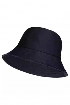 Kids Navy Blue Cotton Bucket Hat For Summer Beach Fun
