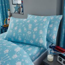 KIDS PANEL SHEET SET SINGLE ROBOT - 7312