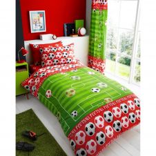 KIDS ROTARY DUVET SET GOAL RED - 7183
