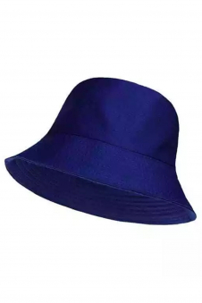 Kids Royal Blue Cotton Bucket Hat For Summer Beach Fun