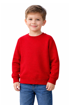 Kids Sweatshirt Round Neck Red