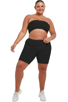 Crazy Chick Adult Black Cotton Cycling Shorts