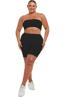 Crazy Chick Adult Black Cotton Cycling Shorts