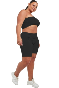 Crazy Chick Adult Black Cotton Cycling Shorts