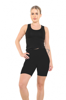 Crazy Chick Adult Black Cotton Cycling Shorts