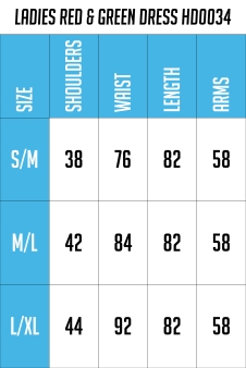 Wickedfun Nightmare demon Ladies Red and Green Stripe Knitted Long Dress Jumper