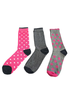 Active Star Ladies Sock Geo Mix (Pack of 3 pairs)