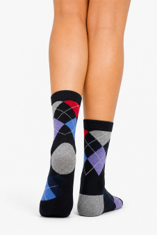 Active Star Ladies Socks Argyle (Pack of 3 pairs)