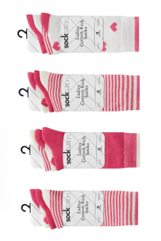 Active Star Ladies Socks Celebration Stripes (Pack of 3 pairs)
