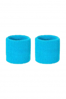 Ladies Turquoise 80s Style Sports Gym Wristband