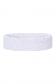 Ladies White 80s Style Sports Gym Headband