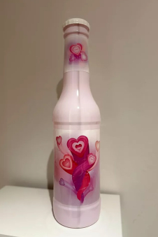 Lovely Hearts FT Plastic Bottle For Coins