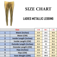 Crazy Chick Adult Luxury Black Shiny Metallic Legging
