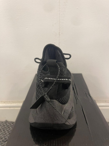 Men Black Breathable Knitted Running Shoes for Gym