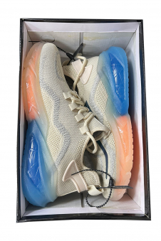 Men Cream Lightweight Jelly Sole Casual Shoes
