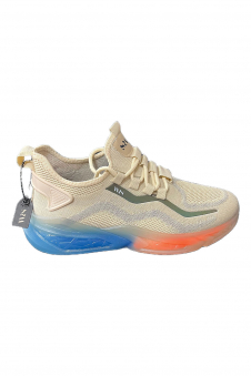 Men Cream Lightweight Jelly Sole Casual Shoes