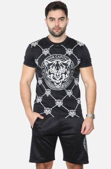 Men Dimanties Tiger Print Top and Short Set