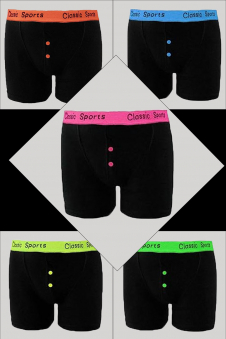 Men Neon Waistband Boxer Shorts (PACK OF 12)