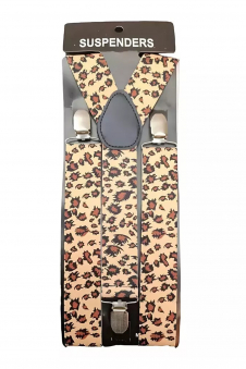 Men Panther Print 1 Adjustable Elasticated 25mm Heavy Duty Clip On Suspender