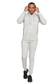 Men Plain Zipper Hoodie Warm Tracksuit