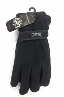 Active Star Men’s Black  Fleece-Lined, Insulated Gloves (1 Pair)