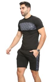 Mens Casual Sports Workout T-Shirt & Shorts Set