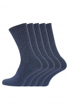 Men's Charcoal Rich Cotton Plain Sportswear Socks (Pack Of 6)