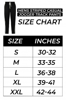 Mens Navy Striped Casual Jogger Track Pants