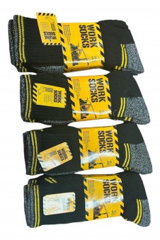 Mens Workwear Thermal Cushion Sole Reinforced Boot Socks (Pack Of 6)