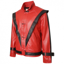 Michael Jackson Red Thriller Leather Jacket