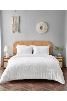 Microfiber Range Duvet Set Clark White